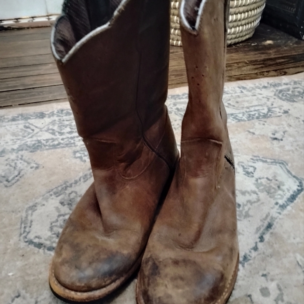Brown Leather Cowboy Boots